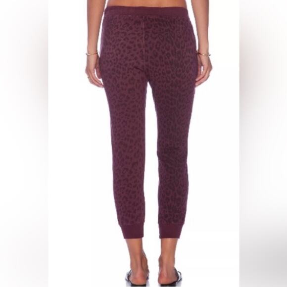 Current/Elliott Purple Cheetah 100% Cotton Jogger Sweats Y2K Size 2 Sm/Med - Picture 3 of 12
